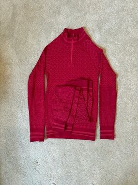 Athleta base layer wool blend set S